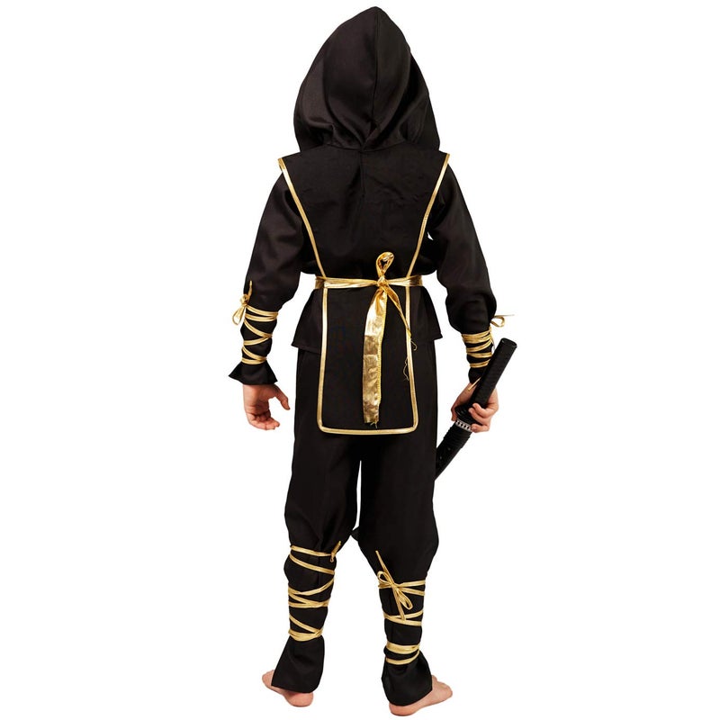 DSplay Boys Golden Dragon Ninja Cosplay Halloween Costumes (7-9Y) - Image 3